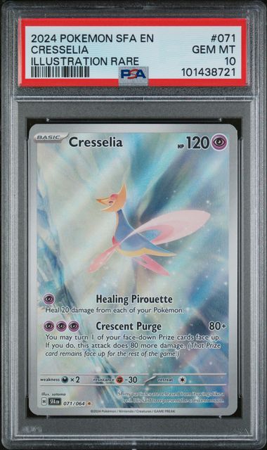 Cresselia 2024 Pokemon Shrouded Fable Illustration rare #071/064 PSA 10