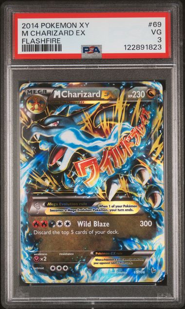 M Charizard EX Pokémon XY Flashfire Ultra Rare #69/106 PSA 3