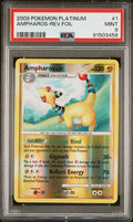 Ampharos 2009 Pokemon Platinum rare reverse foil #1/127 PSA 9