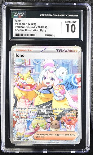 Iono 2023 Pokemon Paldea Evolved Special Illustration Rare holo #269/193 CGC 10