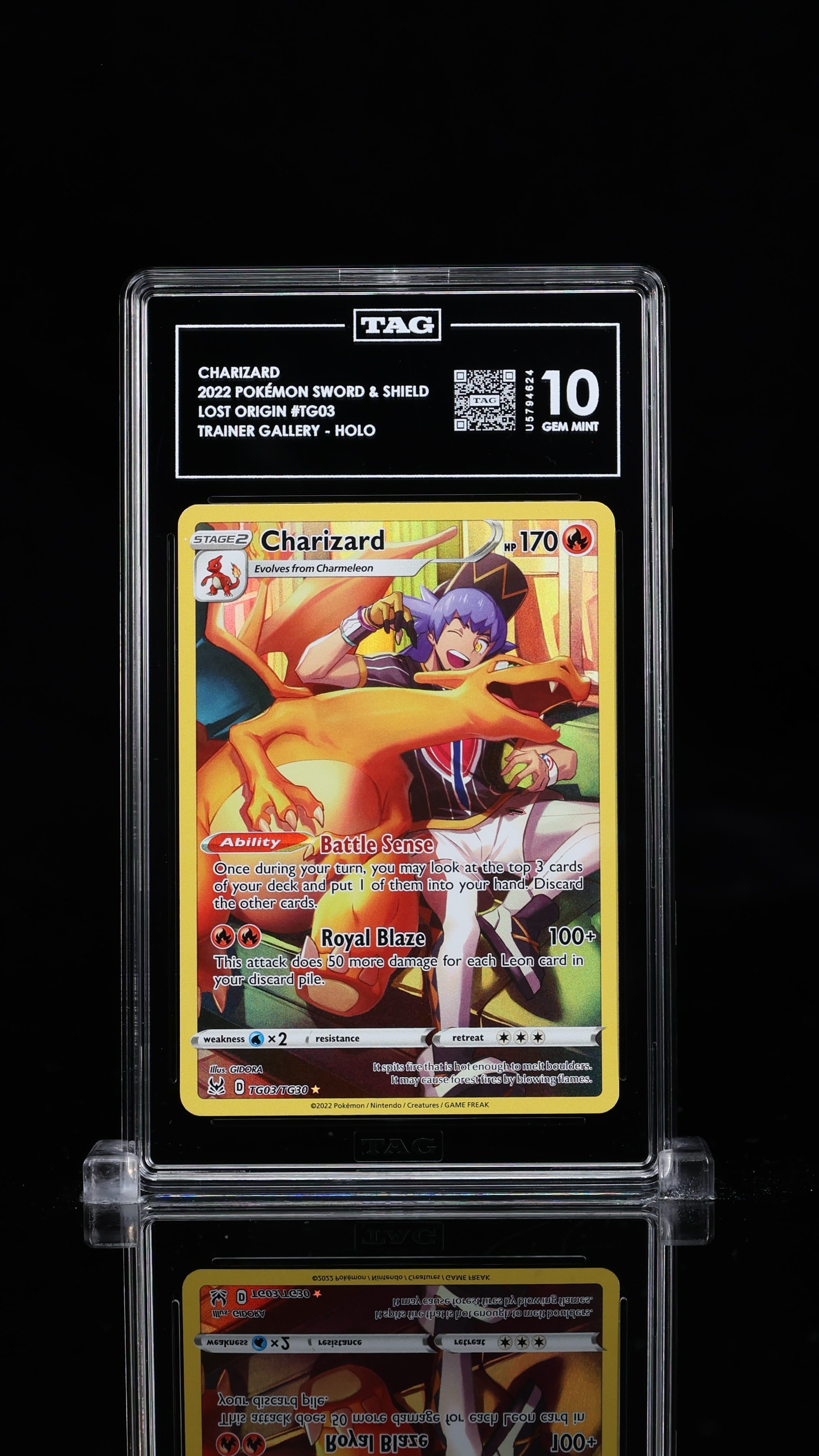 Charizard Pokémon Lost Origin Ultra Rare #TG03/TG30 TAG 10