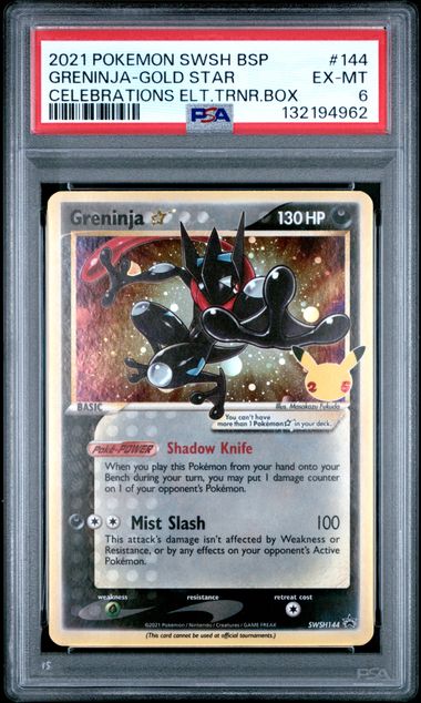 Greninja 2021 Pokemon Celebrations Black Star Promo #SWSH144 PSA 6