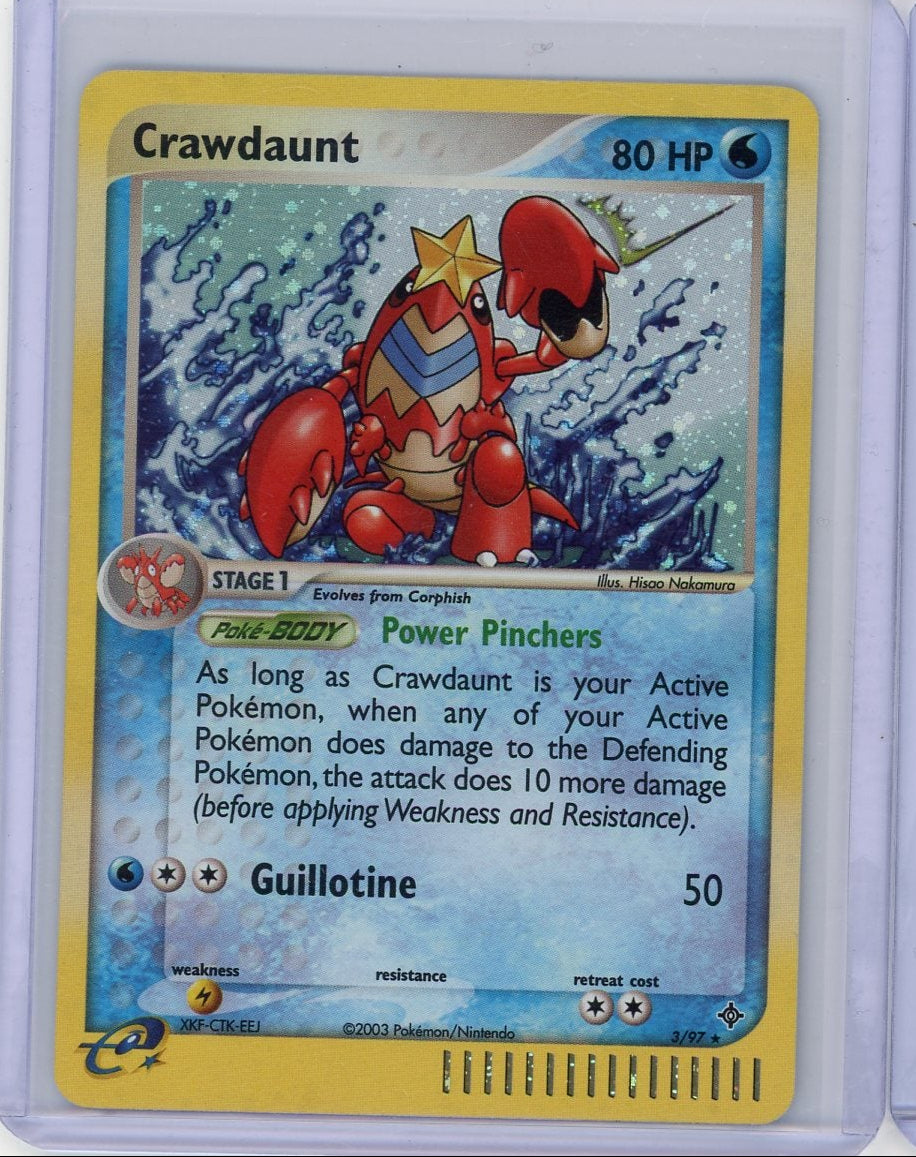 Crawdaunt Pokémon Dragon Holo Rare #3/97
