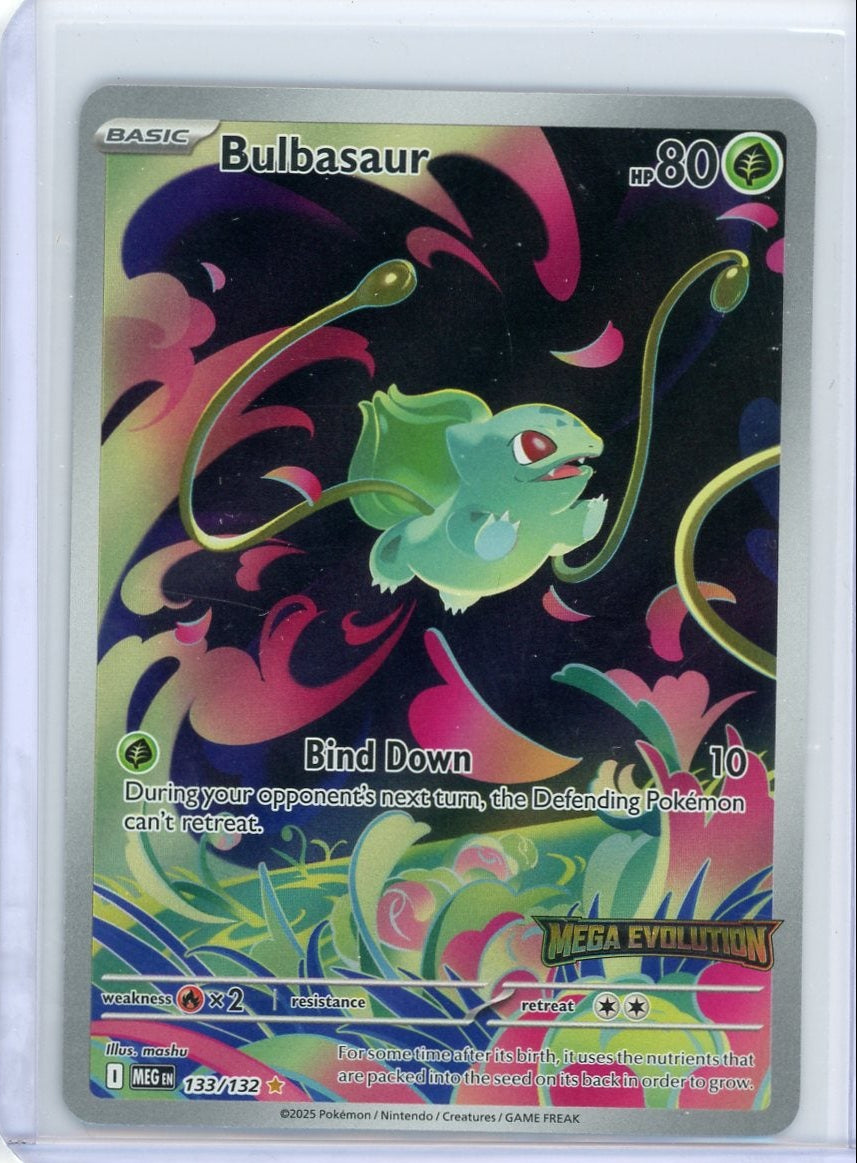 Bulbasaur Pokémon Mega Evolution Illustration Rare #133/132 (Stamped)