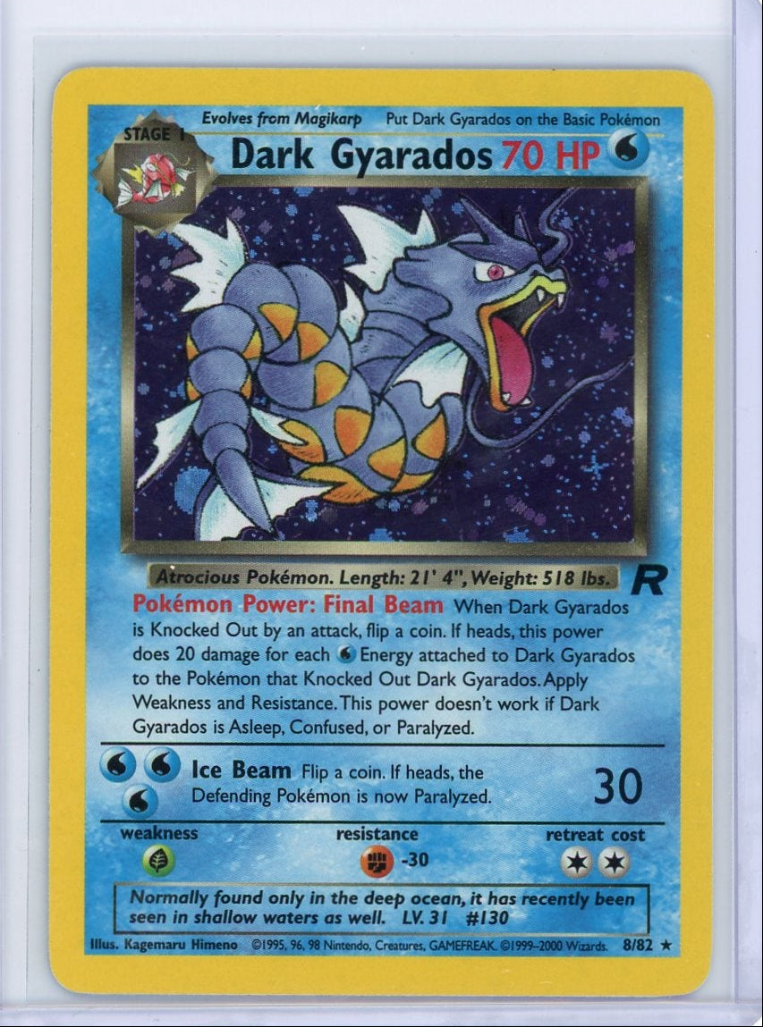 Dark Gyarados Pokémon Team Rocket Unlimited Holo #8/82