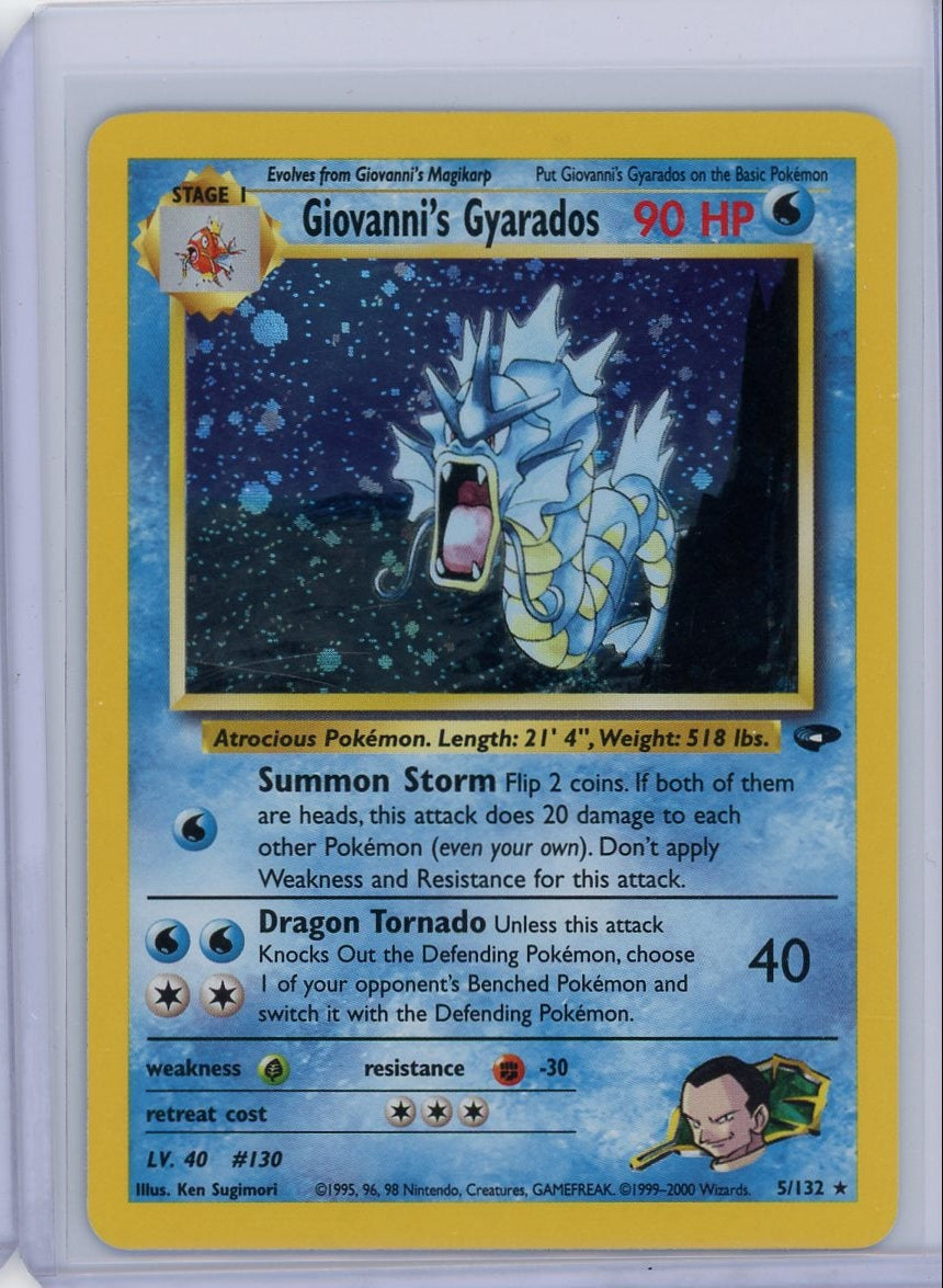 Giovanni's Gyarados Pokémon Gym Challenge Unlimited Holo #5/132