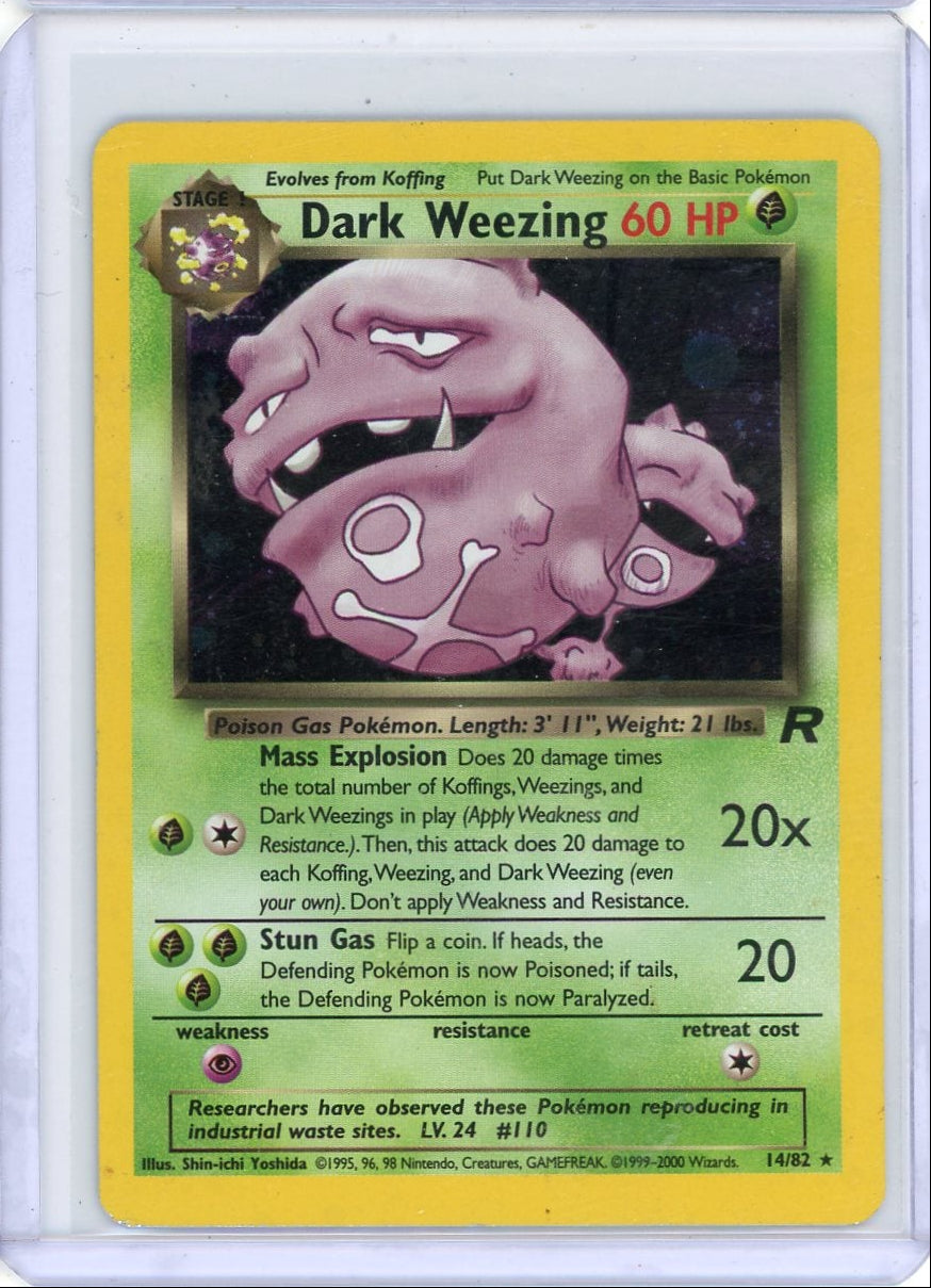 Dark Weezing 2000 Pokémon Team Rocket rare holo 14/82