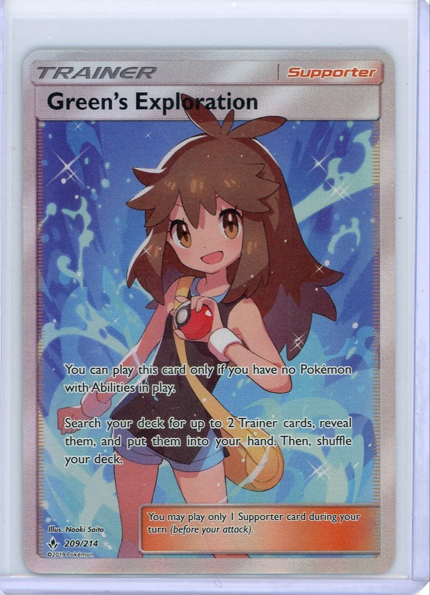 Green's Exploration Trainer 2019 Pokemon Unbroken Bonds #209/214