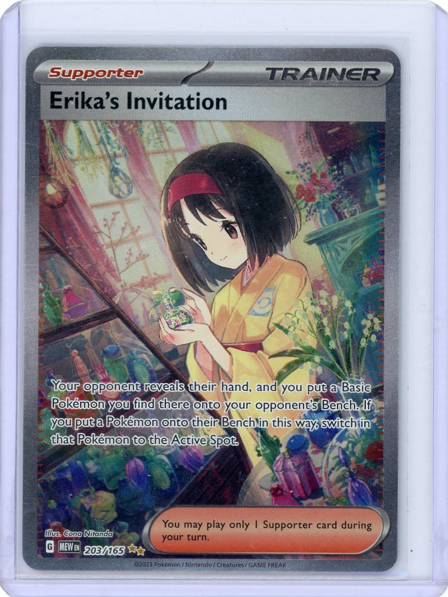 Erika's Invitation 2023 Pokemon Scarlet & Violet 151 rare holo 203/165