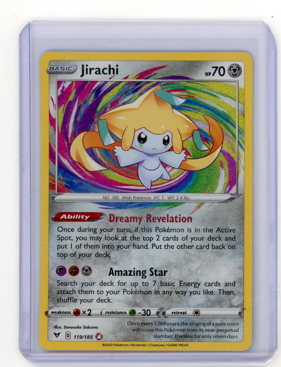 Jirachi Pokémon Vivid Voltage Amazing Rare #119/185