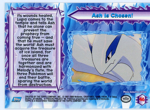 Ash Is Chosen! Holo Blue Logo Pokémon The Movie 2000