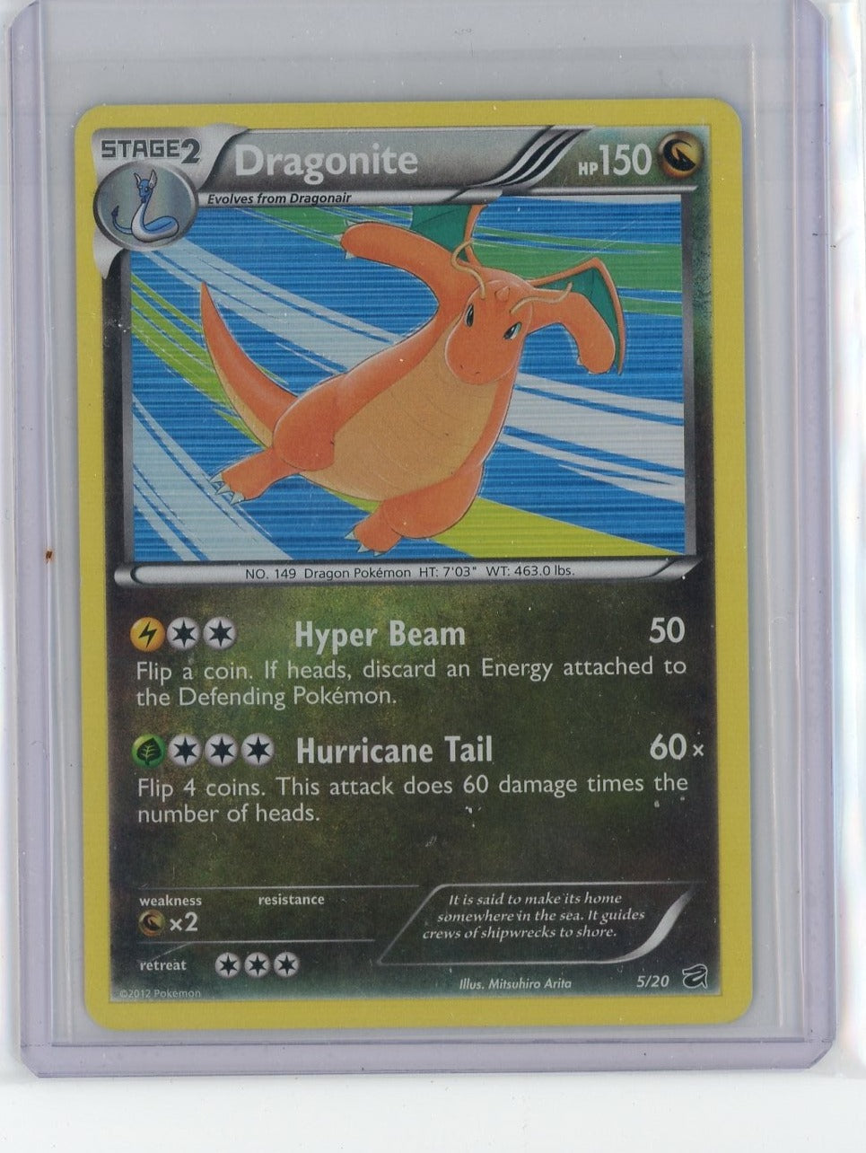Dragonite 2012 Pokémon reverse holo 5/20