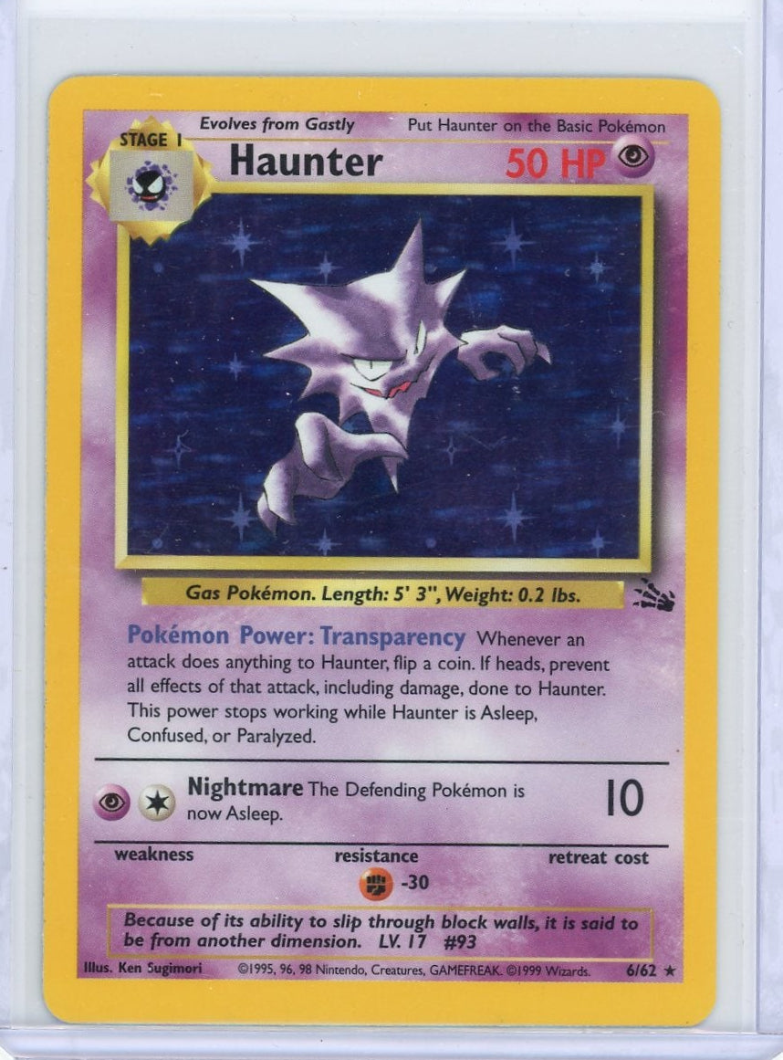 Haunter Pokémon Fossil Unlimited Holo #6/62