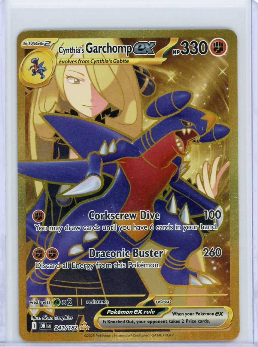 Cynthia's Garchomp ex Pokémon Destined Rivals Hyper Rare #241/182a