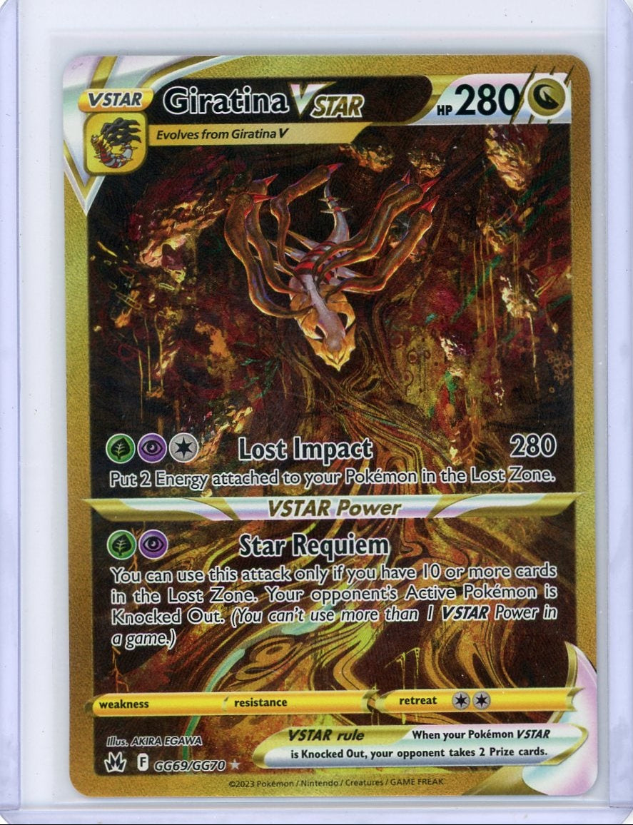 Giratina Vstar Pokémon Crown Zenith Gold Galarian Gallery #GG69/GG70