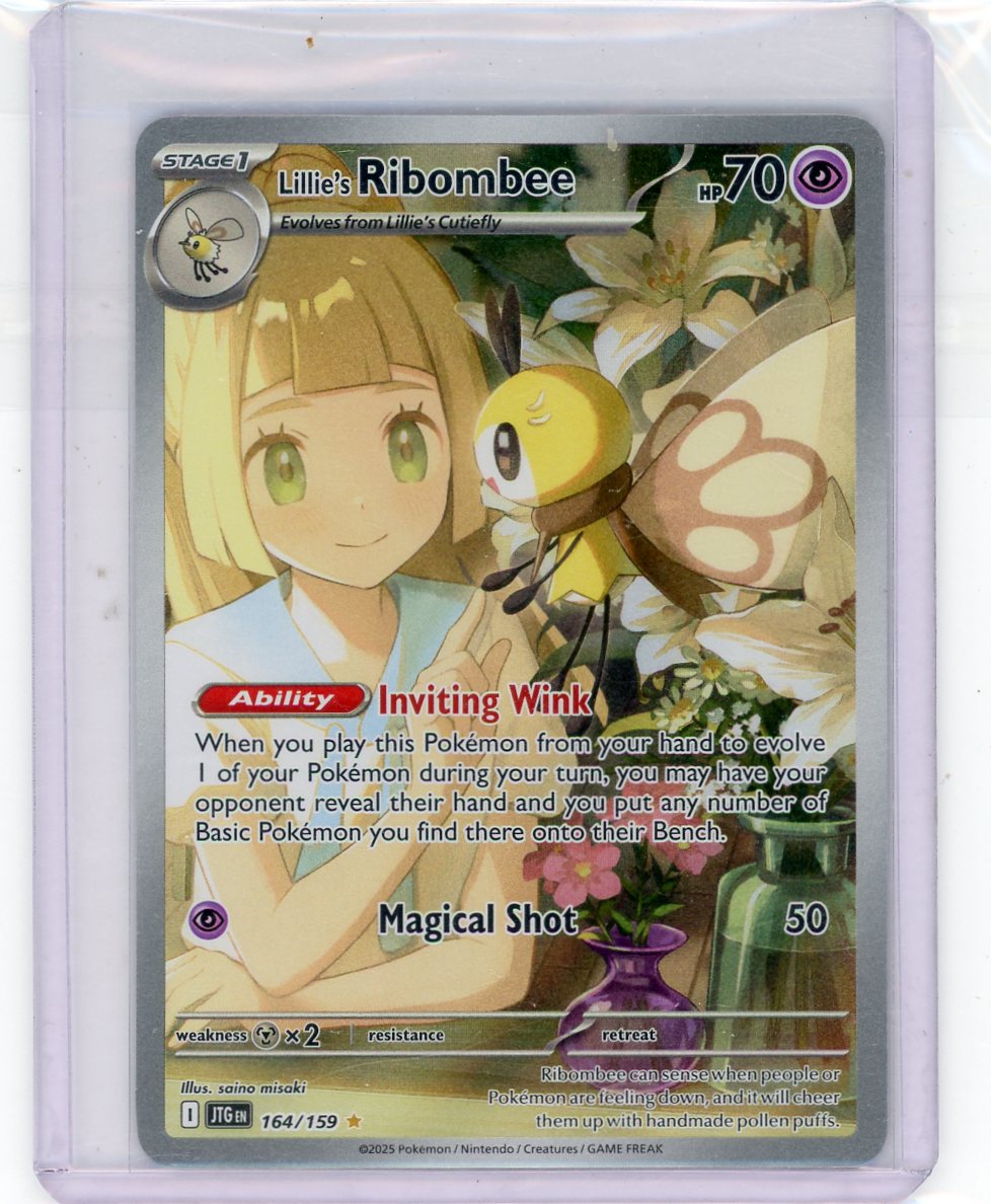 Lillie's Ribombee Pokemon Journey Together Illustration Rare 164/159