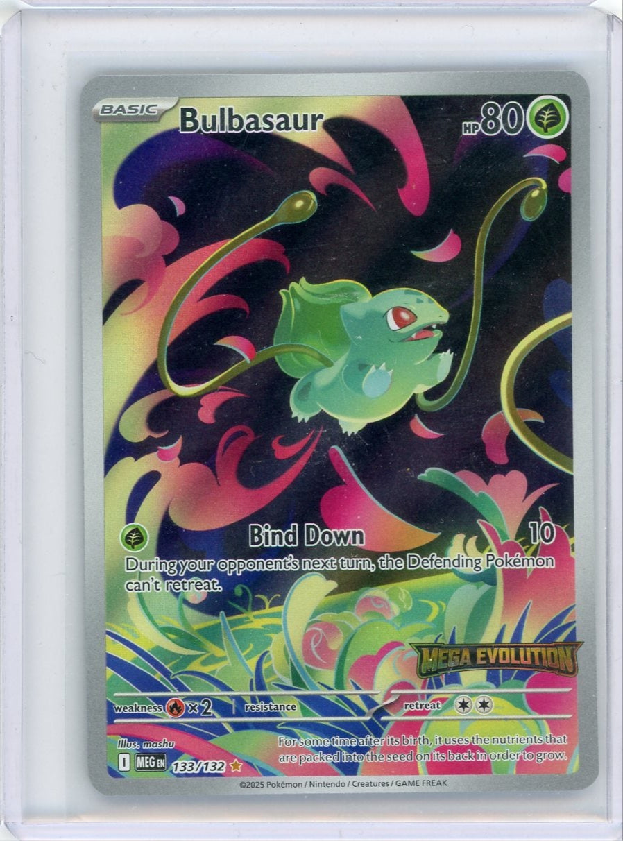 Bulbasaur Pokémon Mega Evolution Illustration Rare #133/132 (Stamped)c