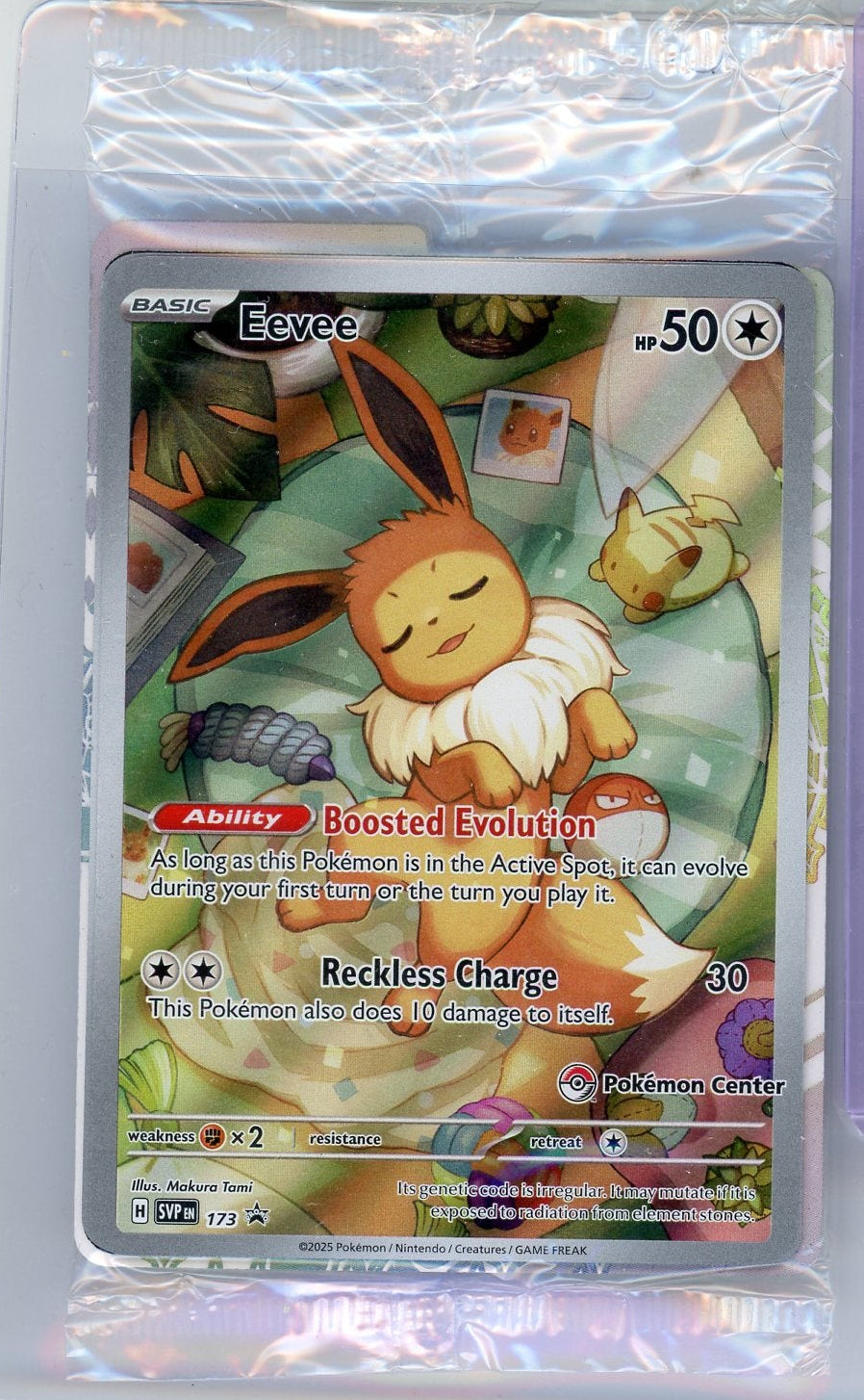 Eevee Pokémon Black Star Promo #173 Pokemon Center Stamped (Sealed)