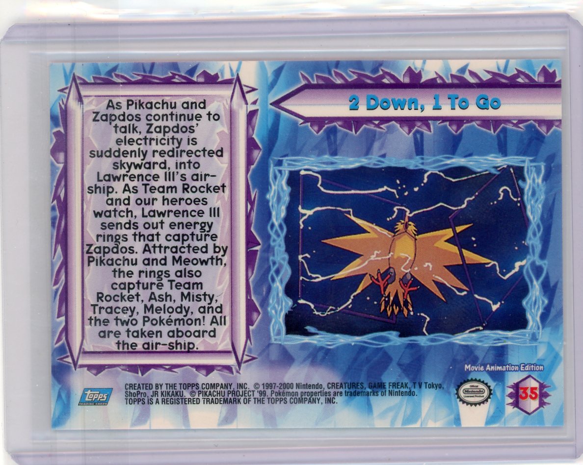 2 Down, 1 To Go Pokemon the Movie 2000 Holo