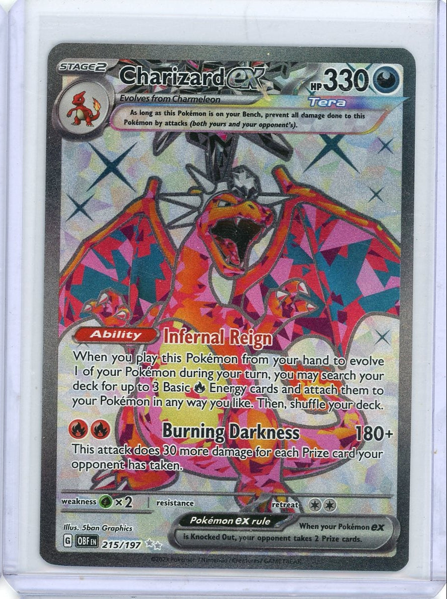 Charizard ex Pokémon Obsidian Flames Full-Art #215/197