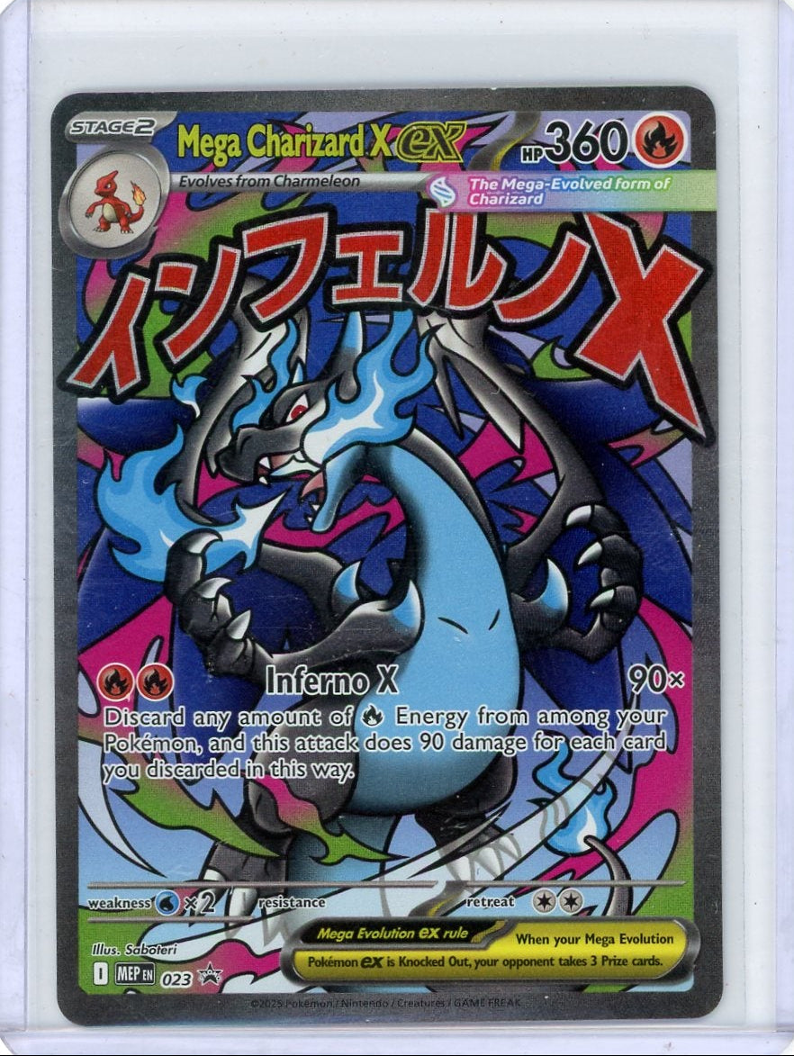 Mega Charizard X ex Pokémon Mega Evolution Black Star Promo #023