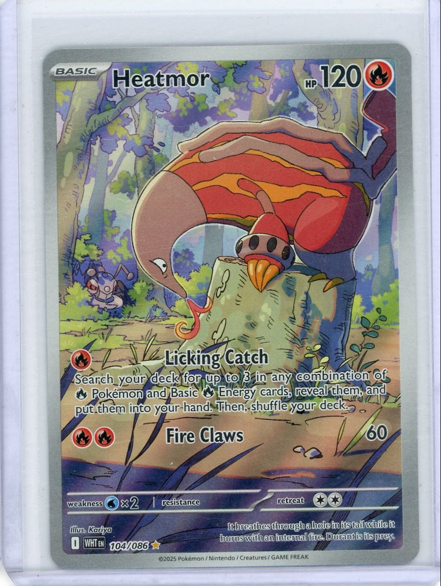 Heatmor 2025 Pokemon White Flare Illustration rare #104/086
