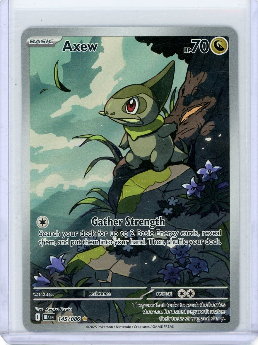 Axew 2025 Pokemon Black Bolt Illustration rare #145/086