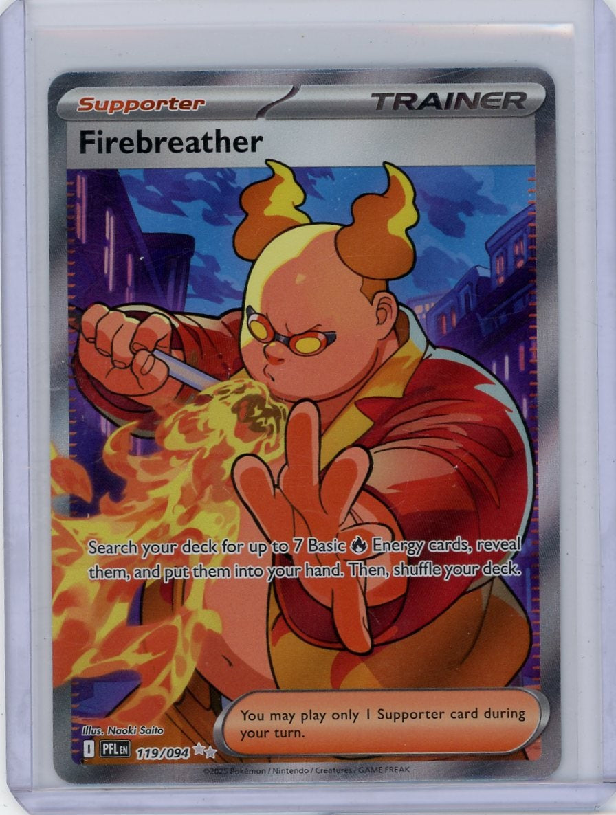 Firebreather 2025 Pokemon Phantasmal Flames full art #119/094