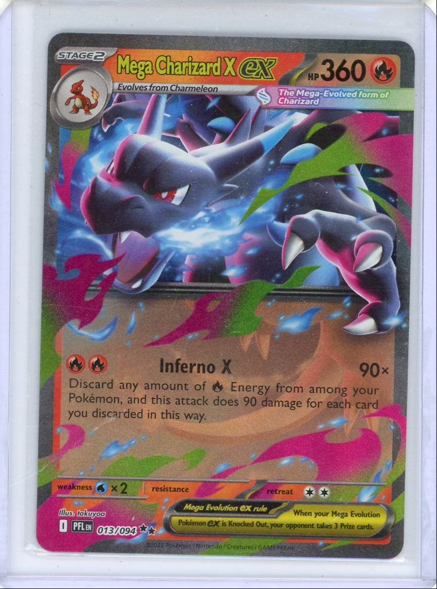 Mega Charizard ex 2025 Pokemon Phantasmal Flames #013/094