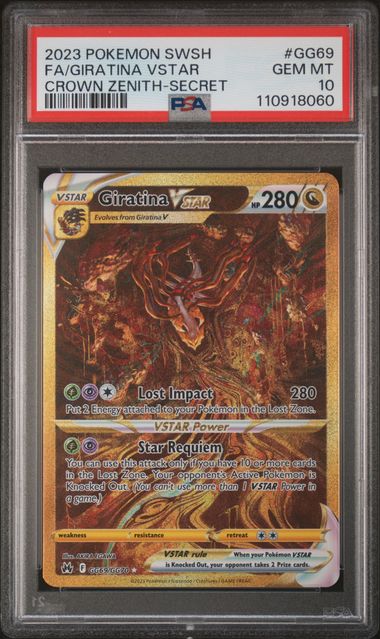 Giratina VSTAR 2023 Pokemon Crown Zenith Secret rare #GG69/GG70 PSA 10