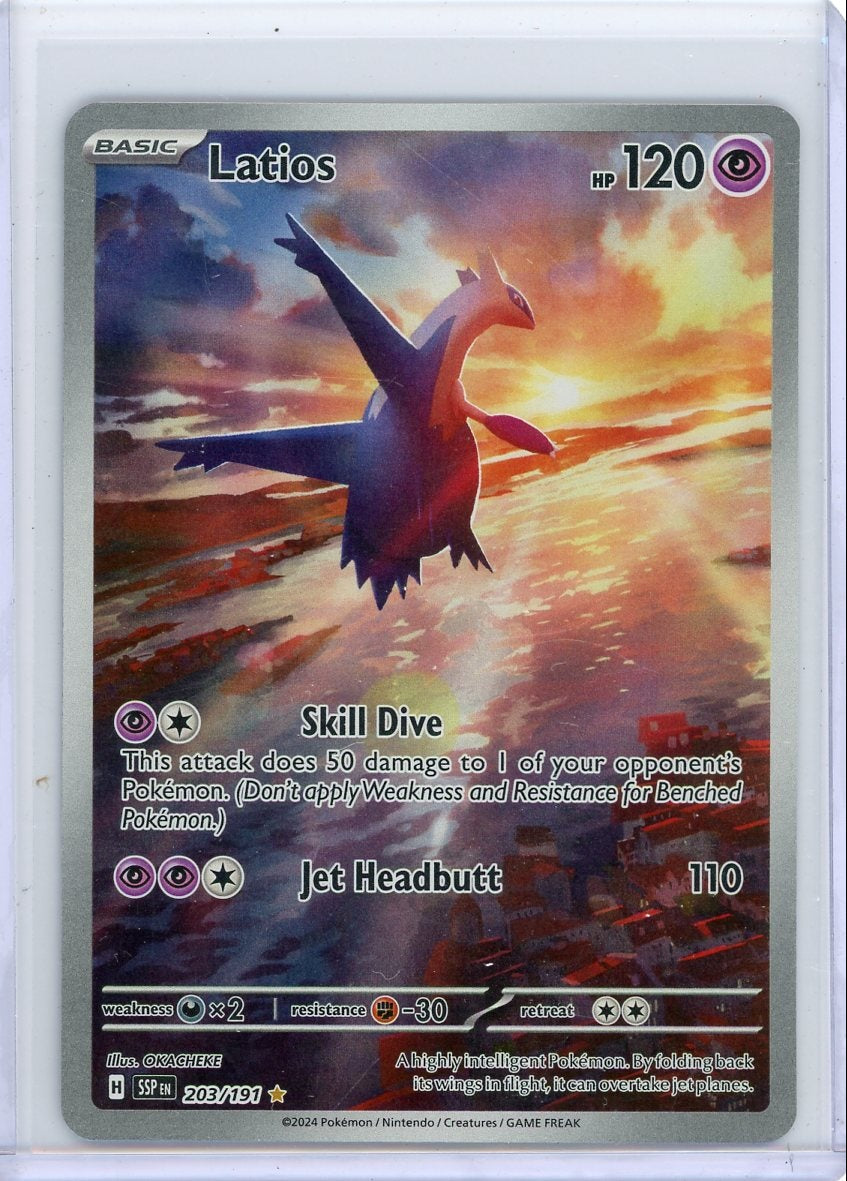 Latios Pokémon Surging Sparks Illustration Rare #203/191