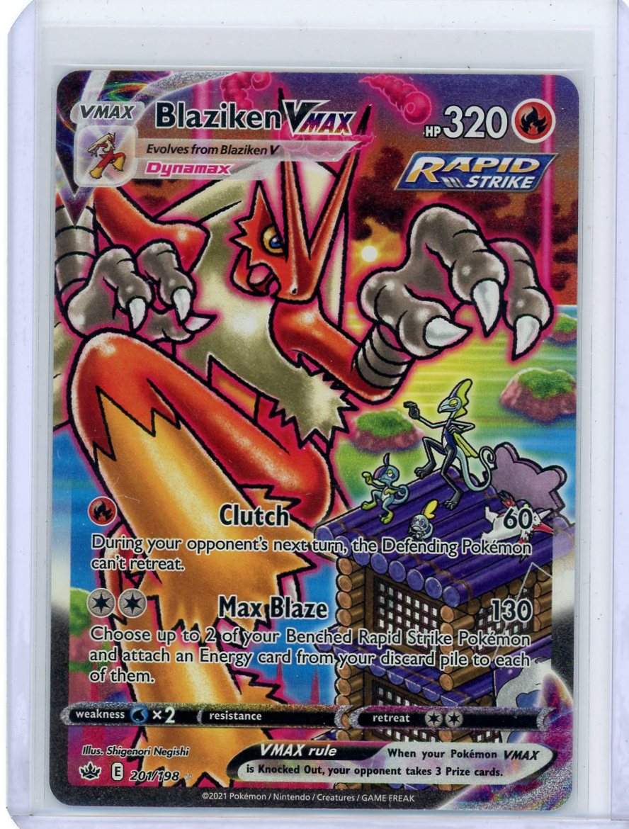 Blaziken Vmax Pokémon Chilling Reign Alt. Art Secret Rare #201/198