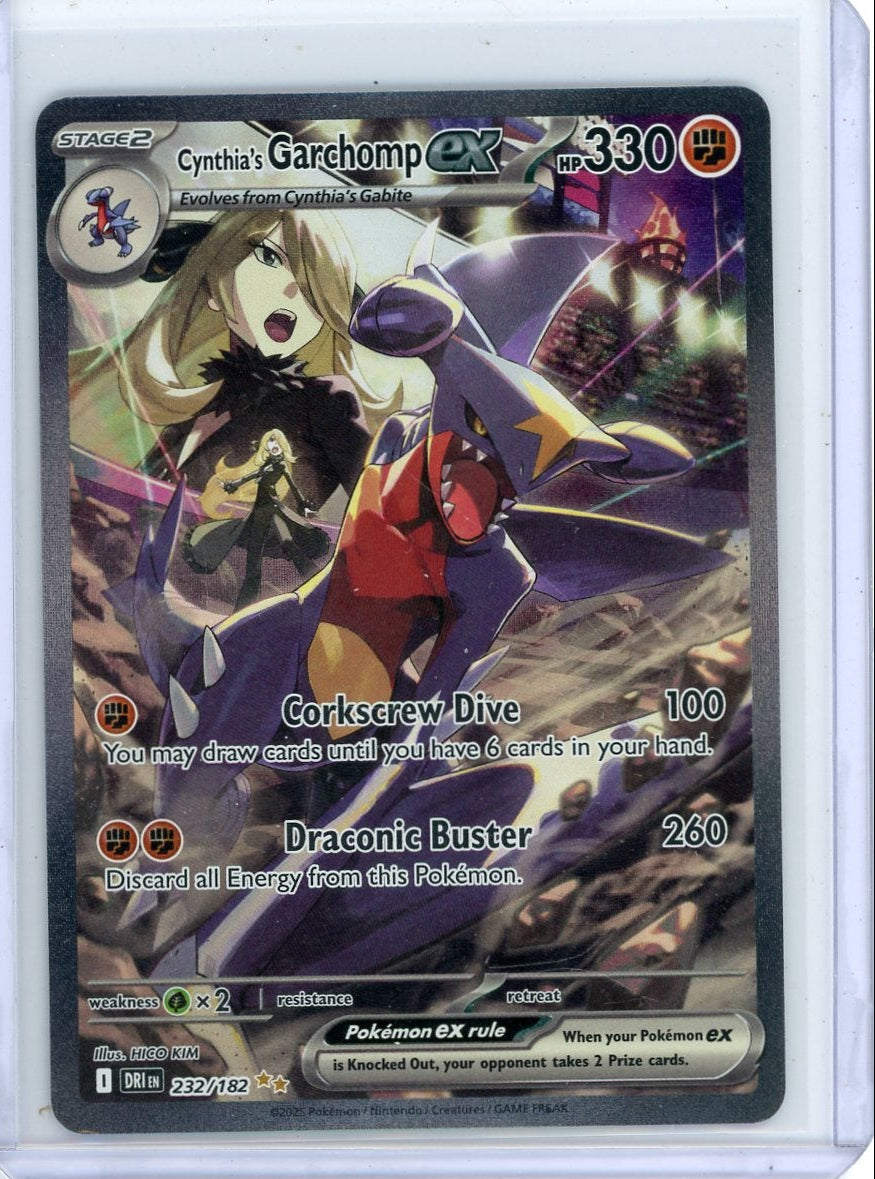 Cynthia's Garchomp ex Pokémon Destined Rivals Special Illustration Rare #232/182