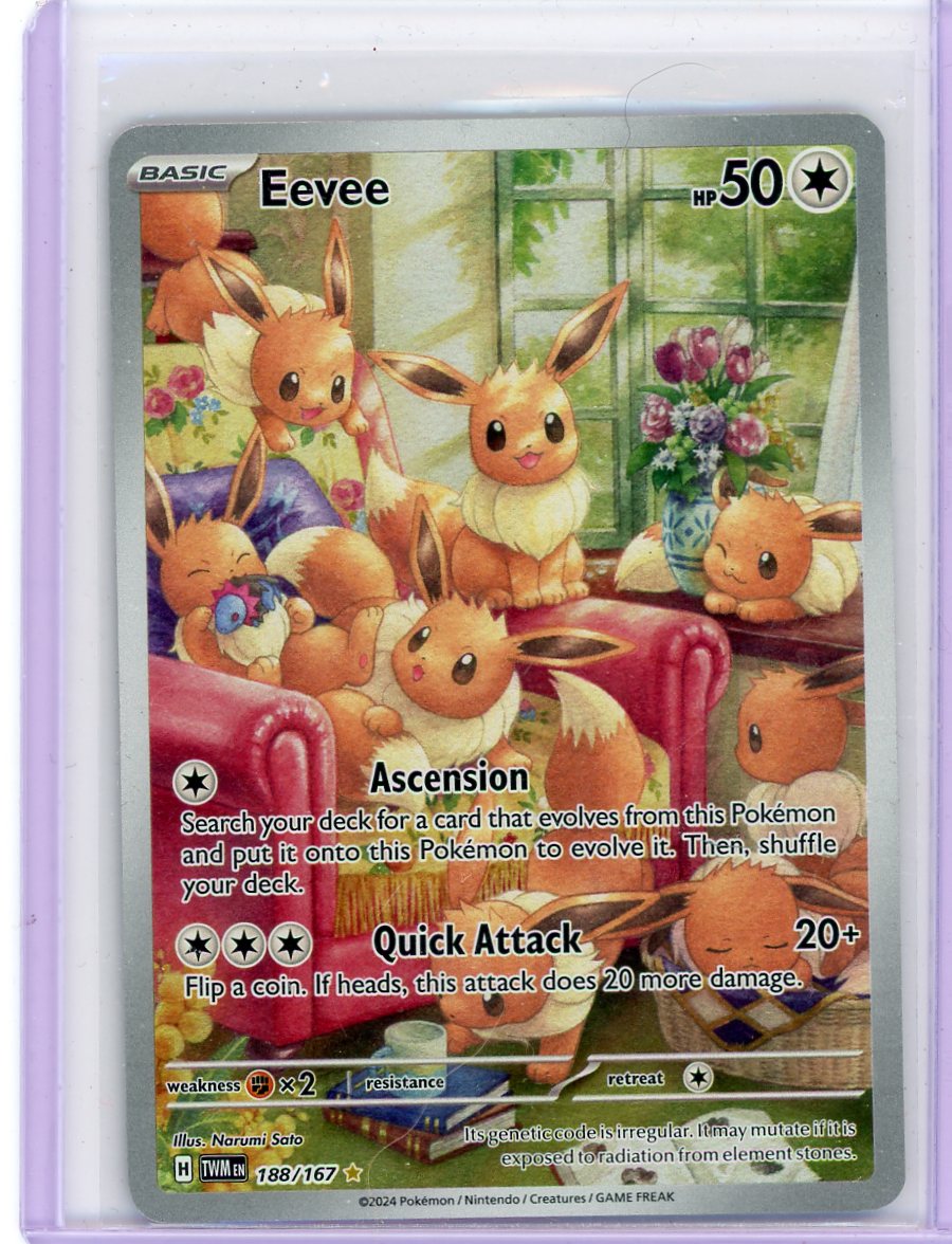 Eevee Pokémon Twilight Masquerade Illustration Rare #188/167 LP