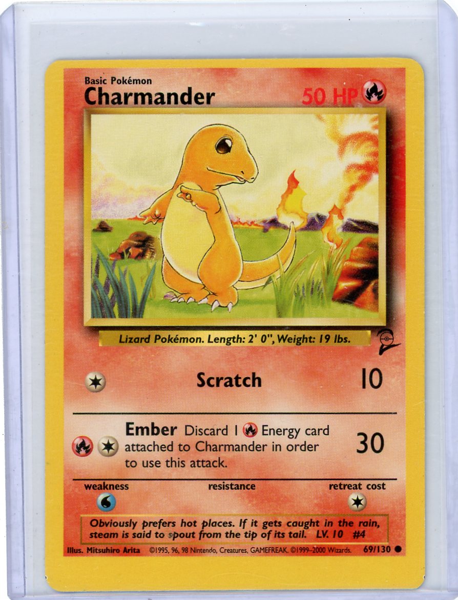 Charmander (miscut error/OC) 2000 Pokemon Team Rocket non holo 69/130