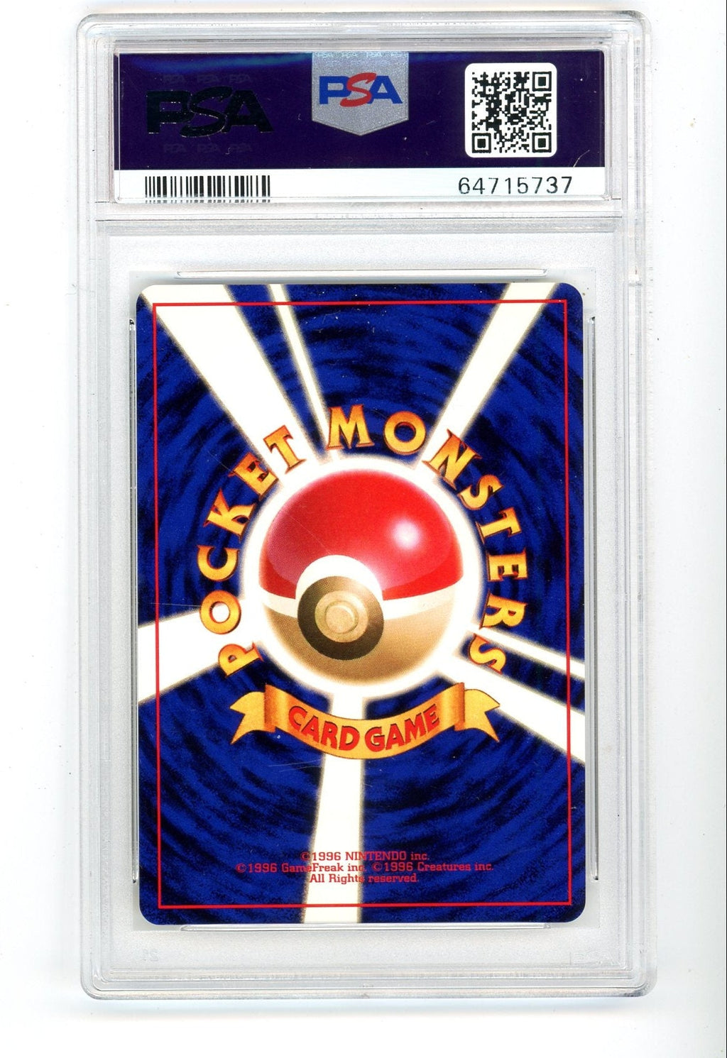 Charizard 1996 Pokémon Japanese Base Set Holo #006 PSA 9