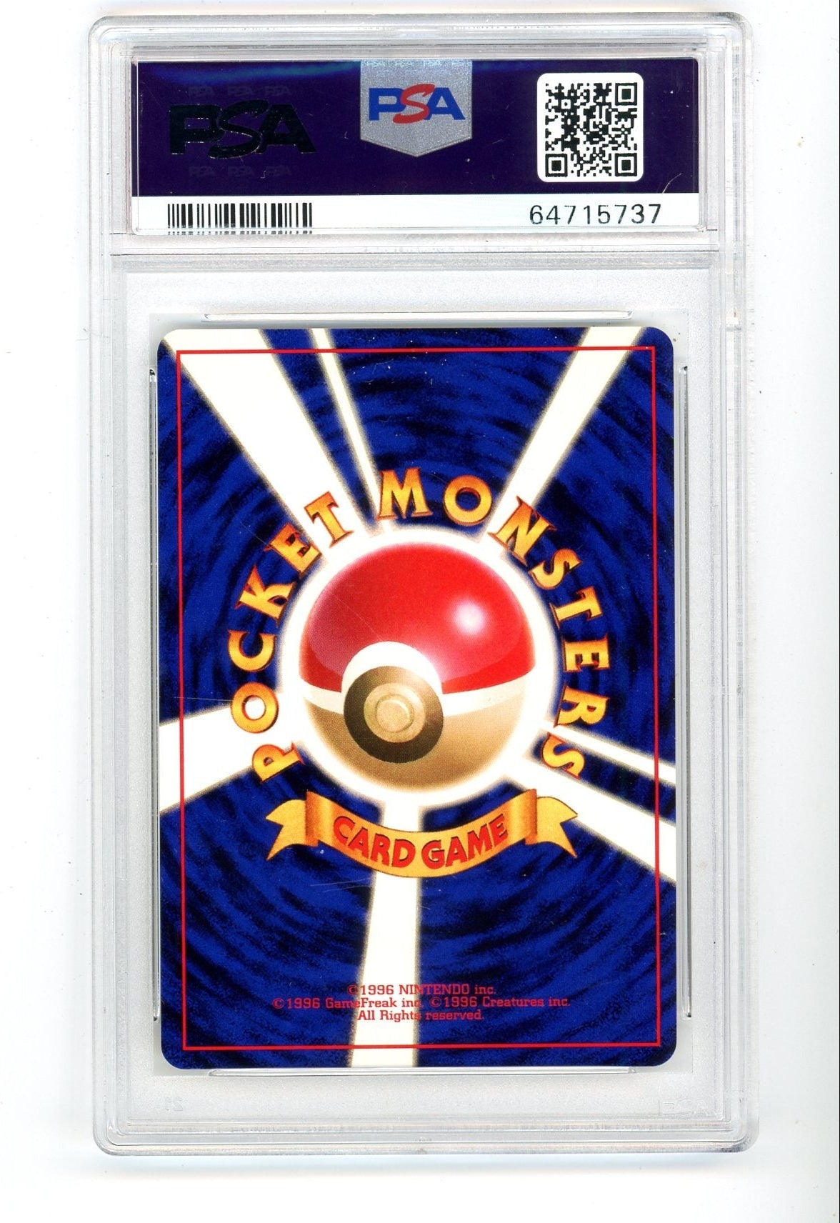 Charizard 1996 Pokémon Japanese Base Set Holo #006 PSA 9