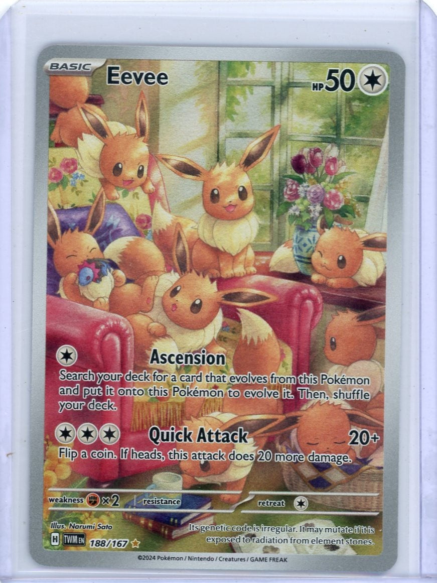 Eevee Pokémon Twilight Masquerade Illustration Rare #188/167