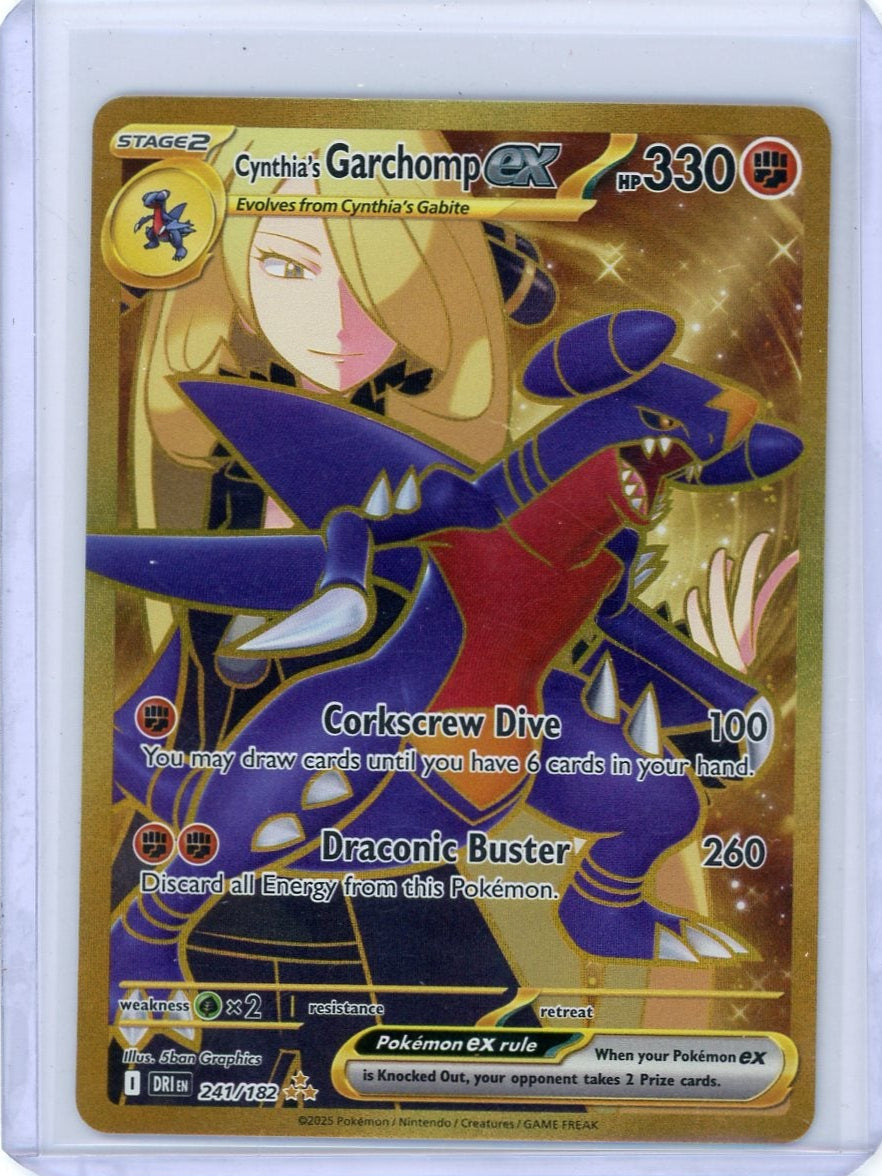 Cynthia's Garchomp ex Pokémon Destined Rivals Hyper Rare #241/182