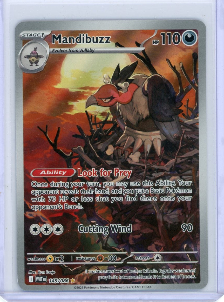 Mandibuzz Pokémon White Flare Illustration Rare #145/086