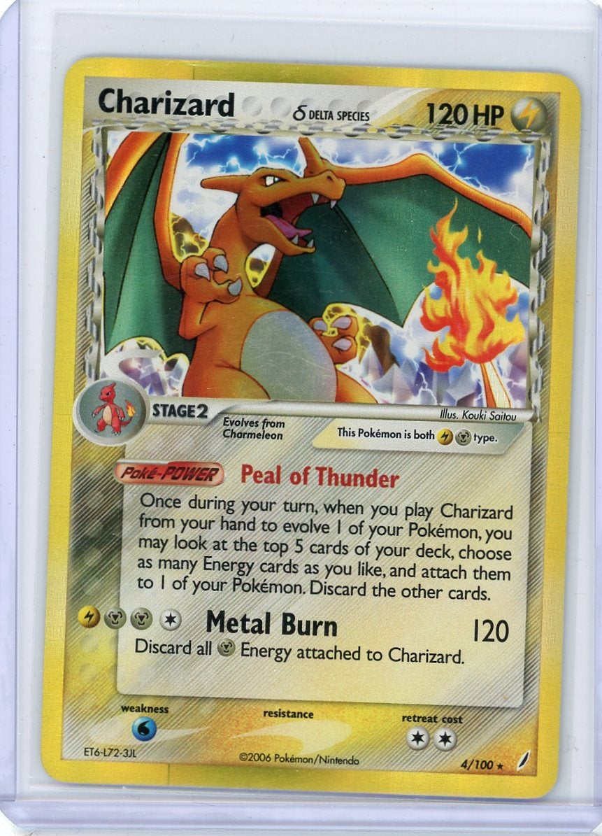 Charizard 2006 Pokemon Crystal Guardians holo #4/100 MP/HP