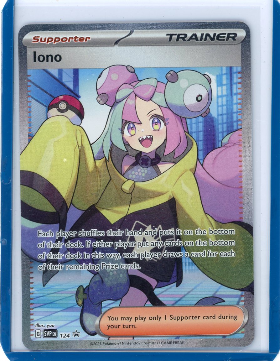 Iono 2024 Pokemon Trainer Black Star Promo #124