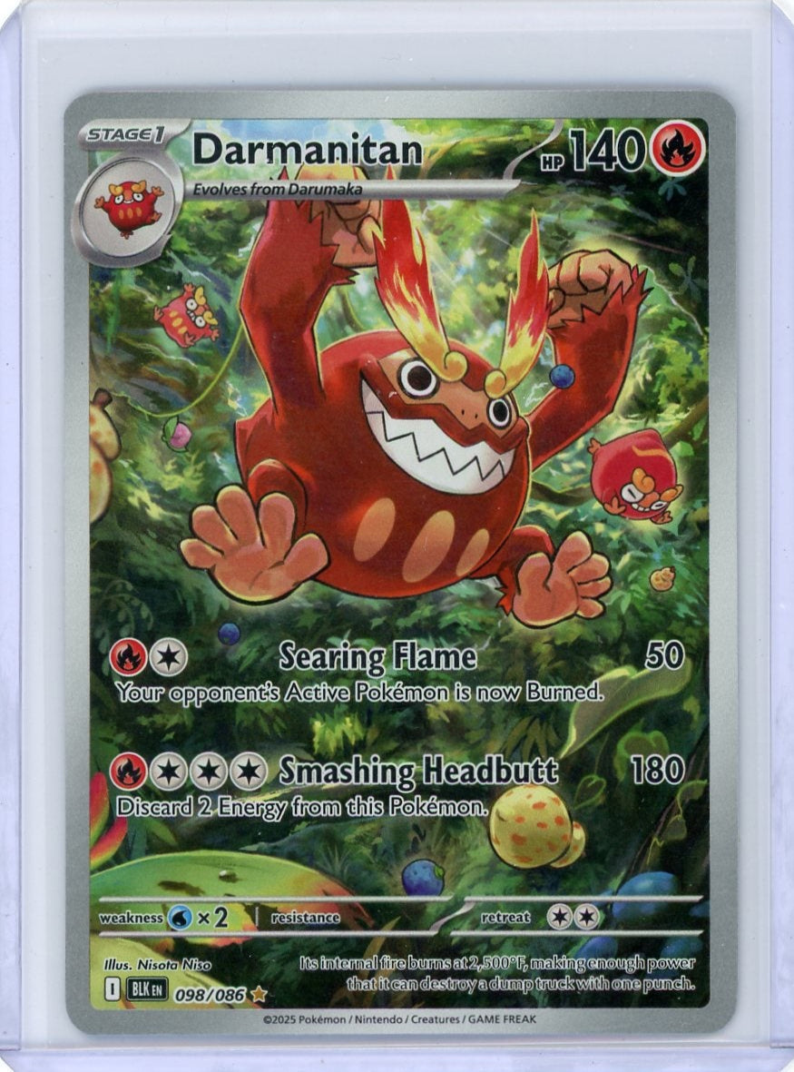 Darmanitan Pokémon Black Bolt Illustration Rare #098/086