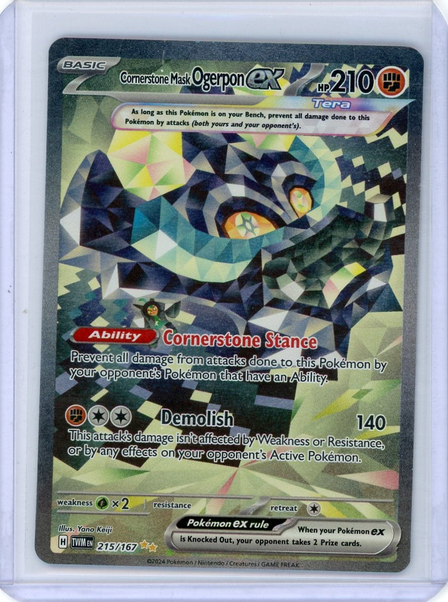 Cornerstone Mask Ogerpon ex Pokémon Twilight Masquerade Special Illustration Rare #215/167