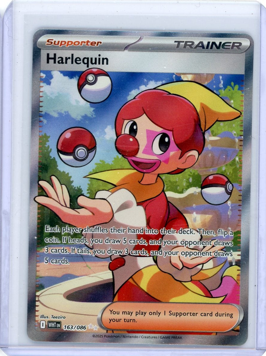 Harlequin 2025 Pokemon White Flare Illustration rare holo #163/086