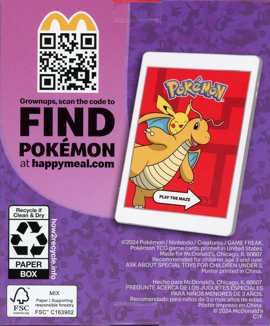 McDonald's X Pokemon 2025 Happy Meal Promo Pack & Sticker sheet