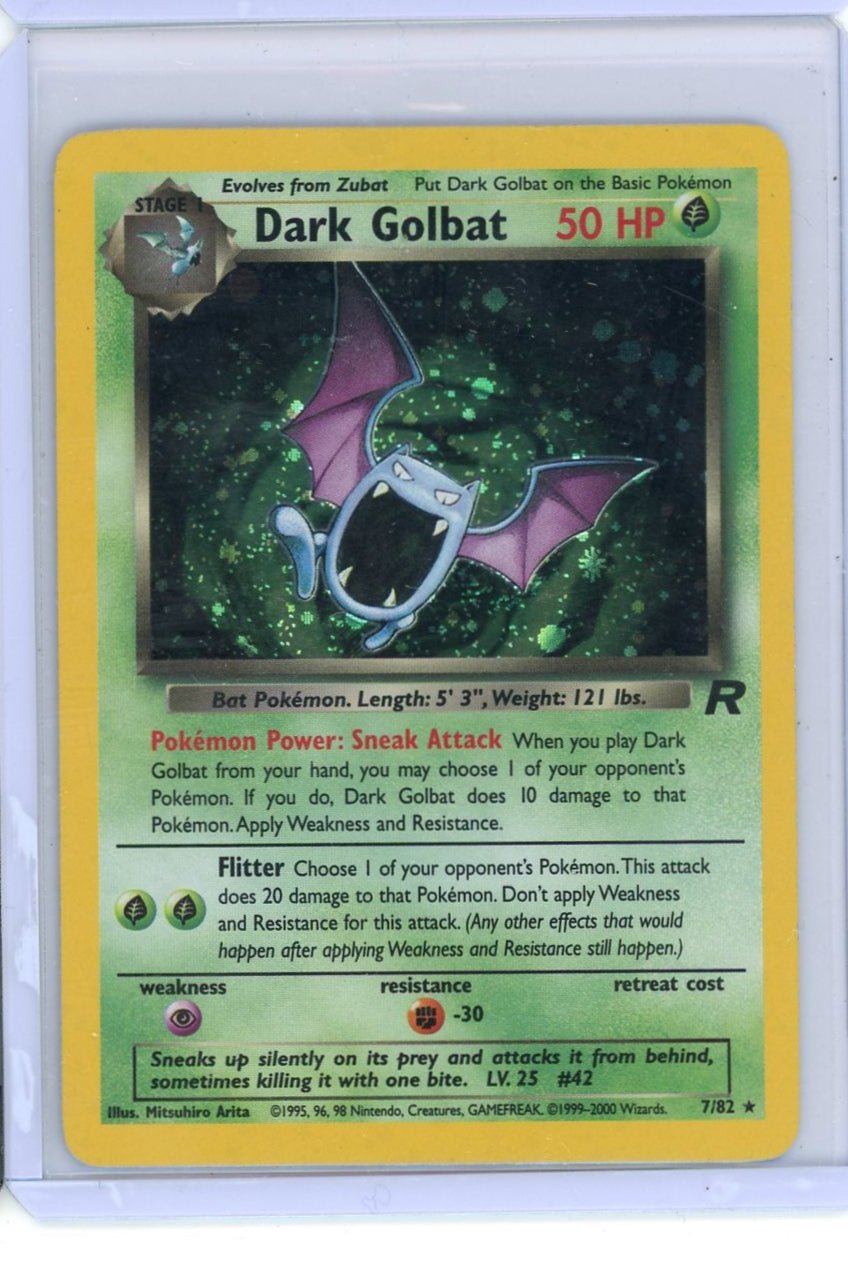 Dark Golbat Pokémon Team Rocket Holo #7/82 MP/LP