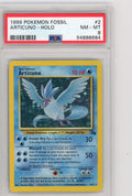 Articuno 1999 Pokemon Fossil holo #2/62 PSA 8
