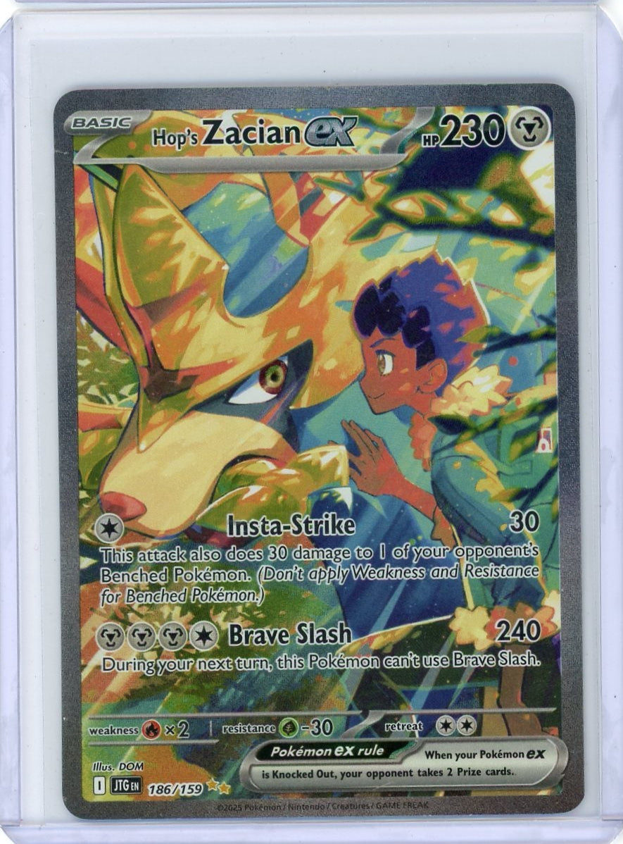 Hop's Zacian ex Pokémon Journey Together Special Illustration Rare #186/159