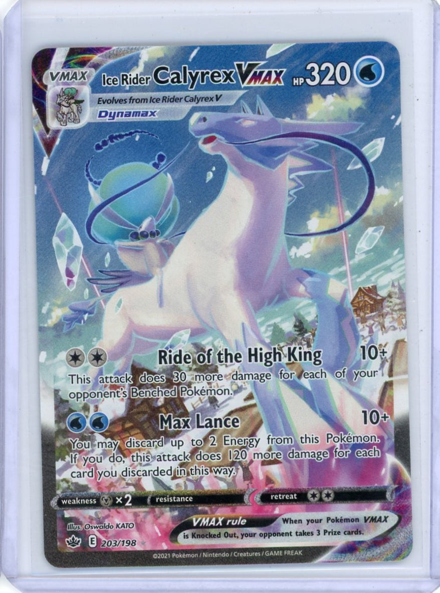 Ice Rider Calyrex Vmax Pokémon Chilling Reign Alternate Full-Art #203/198